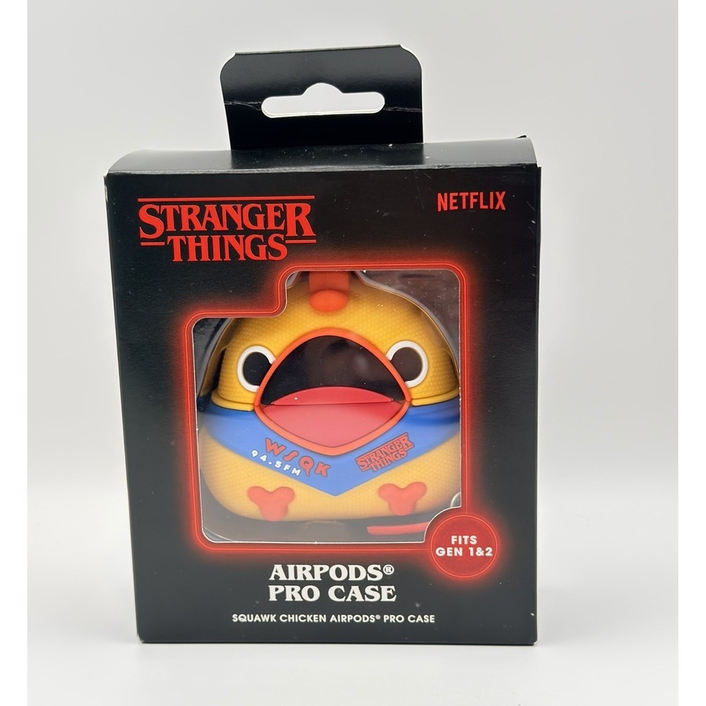 Stranger Things AirPods Pro 1 & 2 Case Squawk Chicken Duck Netflix - NEW